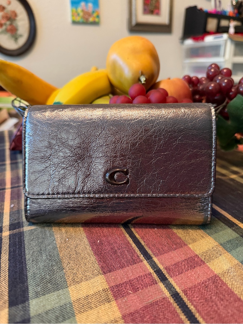 Coach medium flap wallet